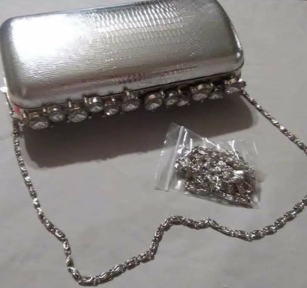 Nwt evening bag with 2 sizes of chain straps